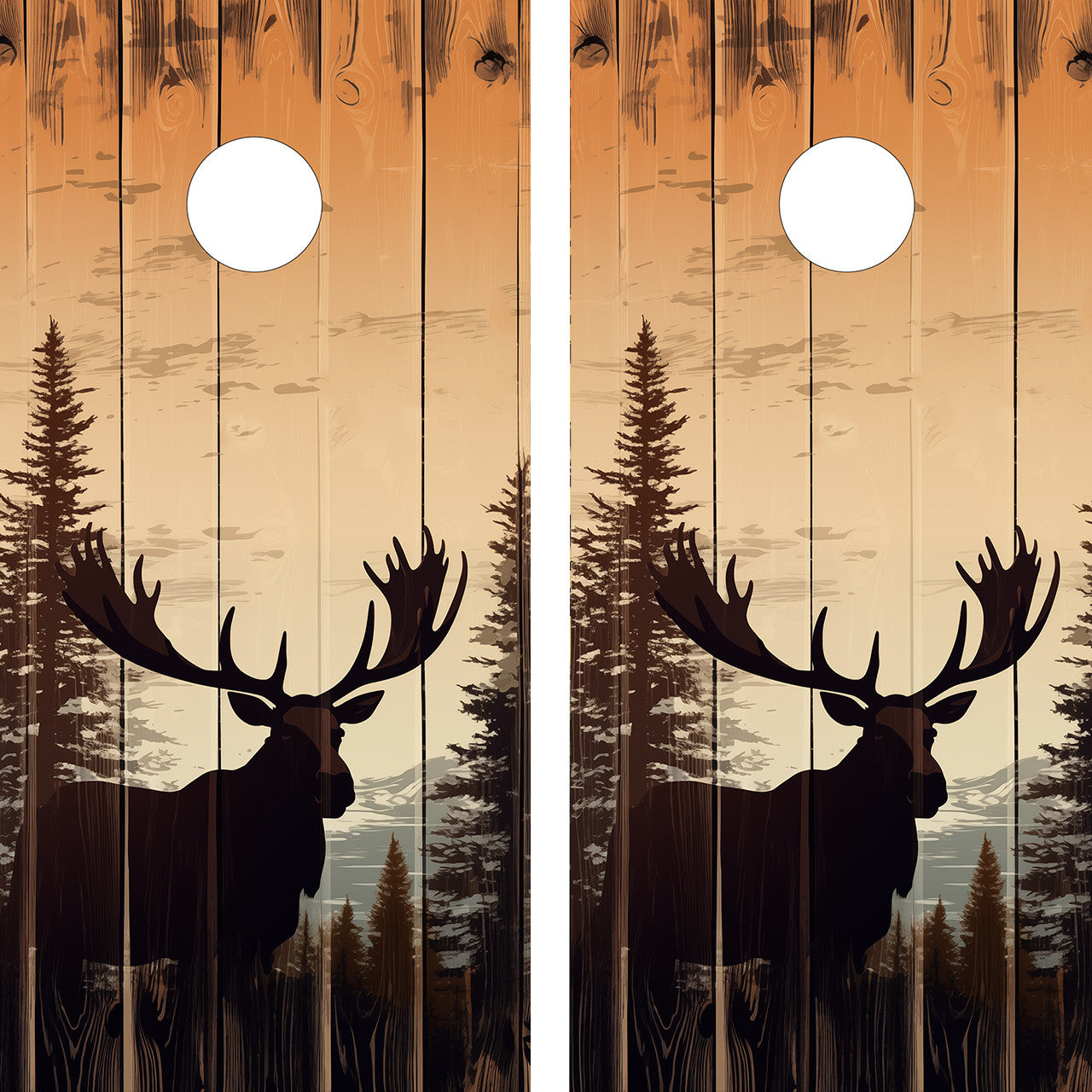 WILD MOOSE CORNHOLE BOARDS / CORNHOLE SET- DESIGN 11 / Set