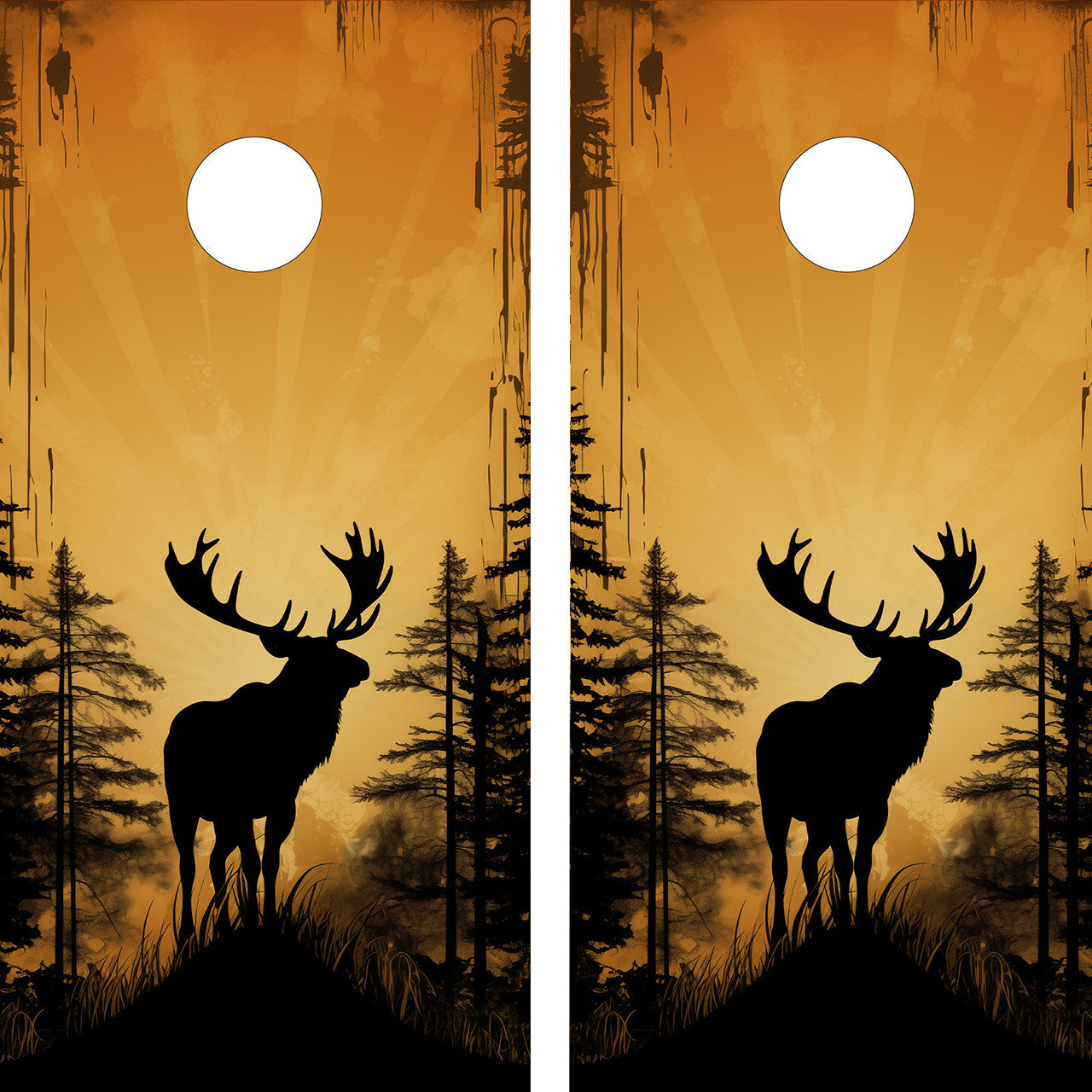 WILD MOOSE CORNHOLE BOARDS / CORNHOLE SET- DESIGN 13 / Set