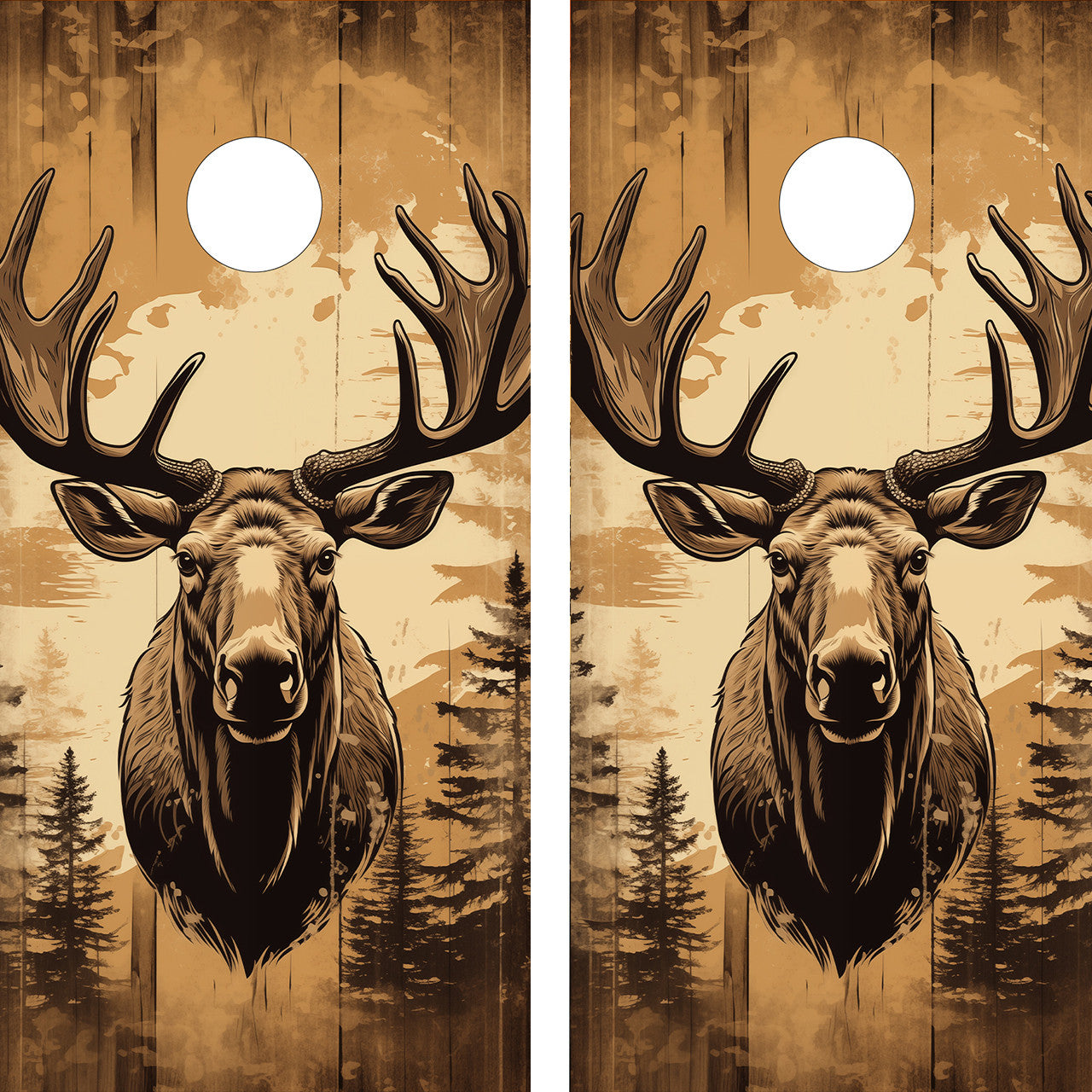 WILD MOOSE CORNHOLE BOARDS / CORNHOLE SET- DESIGN 14 / Set