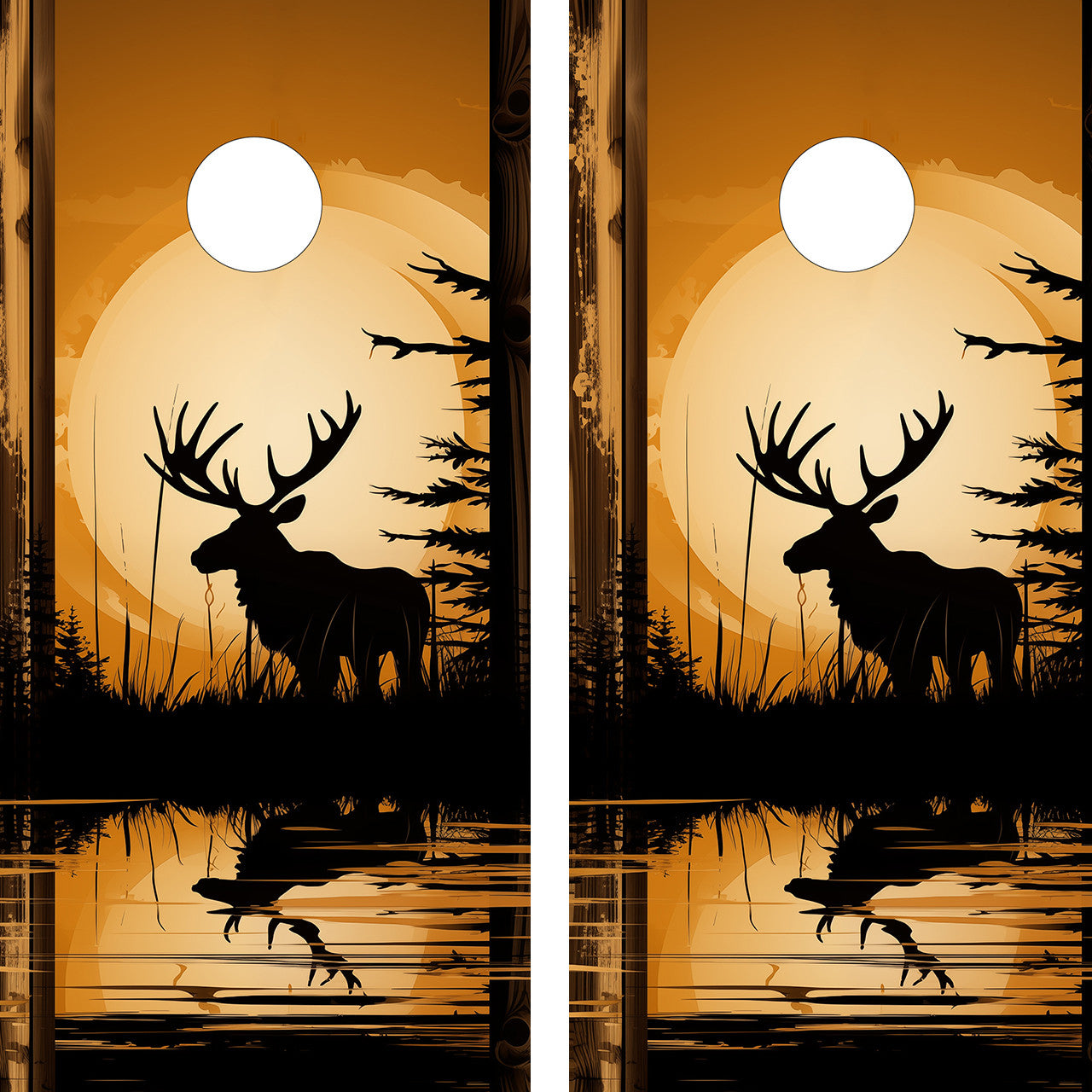 WILD MOOSE CORNHOLE BOARDS / CORNHOLE SET- DESIGN 15 / Set