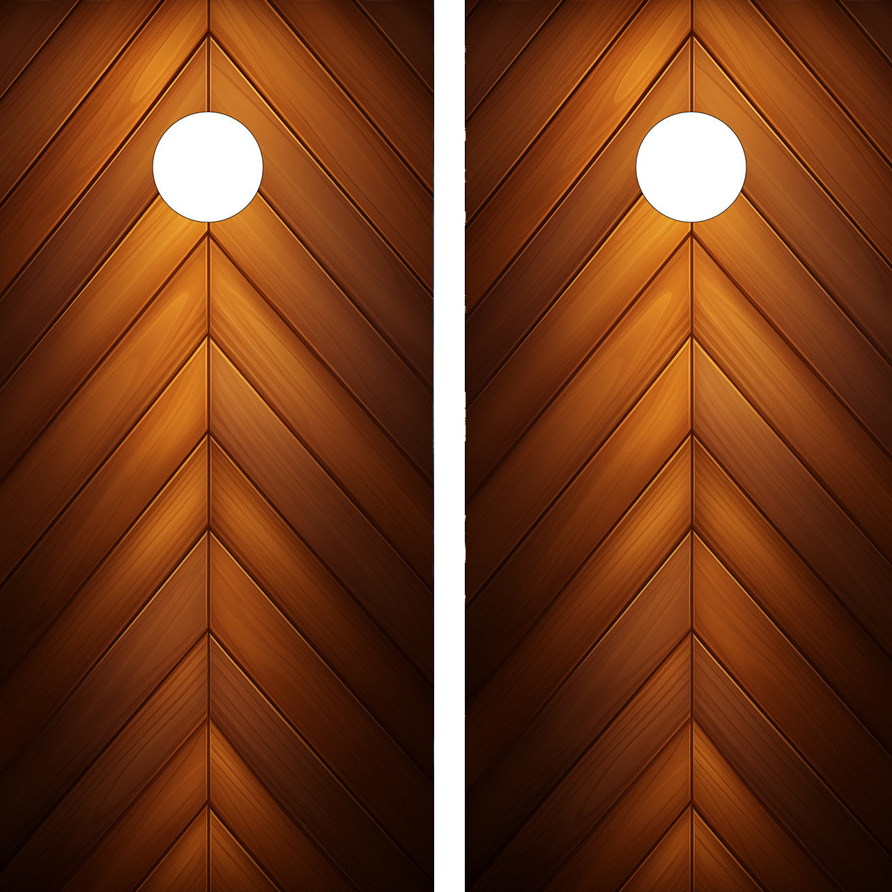 LIGHT WOOD GRAIN CORNHOLE BOARDS / SET- DESIGN 18 / Set