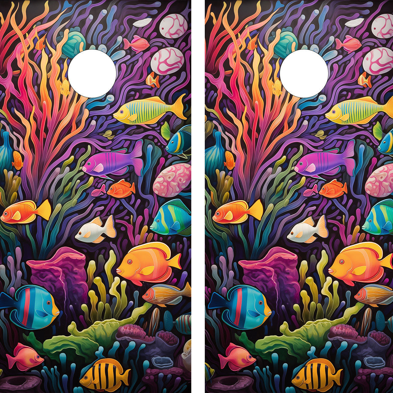 UNDERWATER CORNHOLE BOARD BOARDS / SKIN - DESIGN 1 / Set