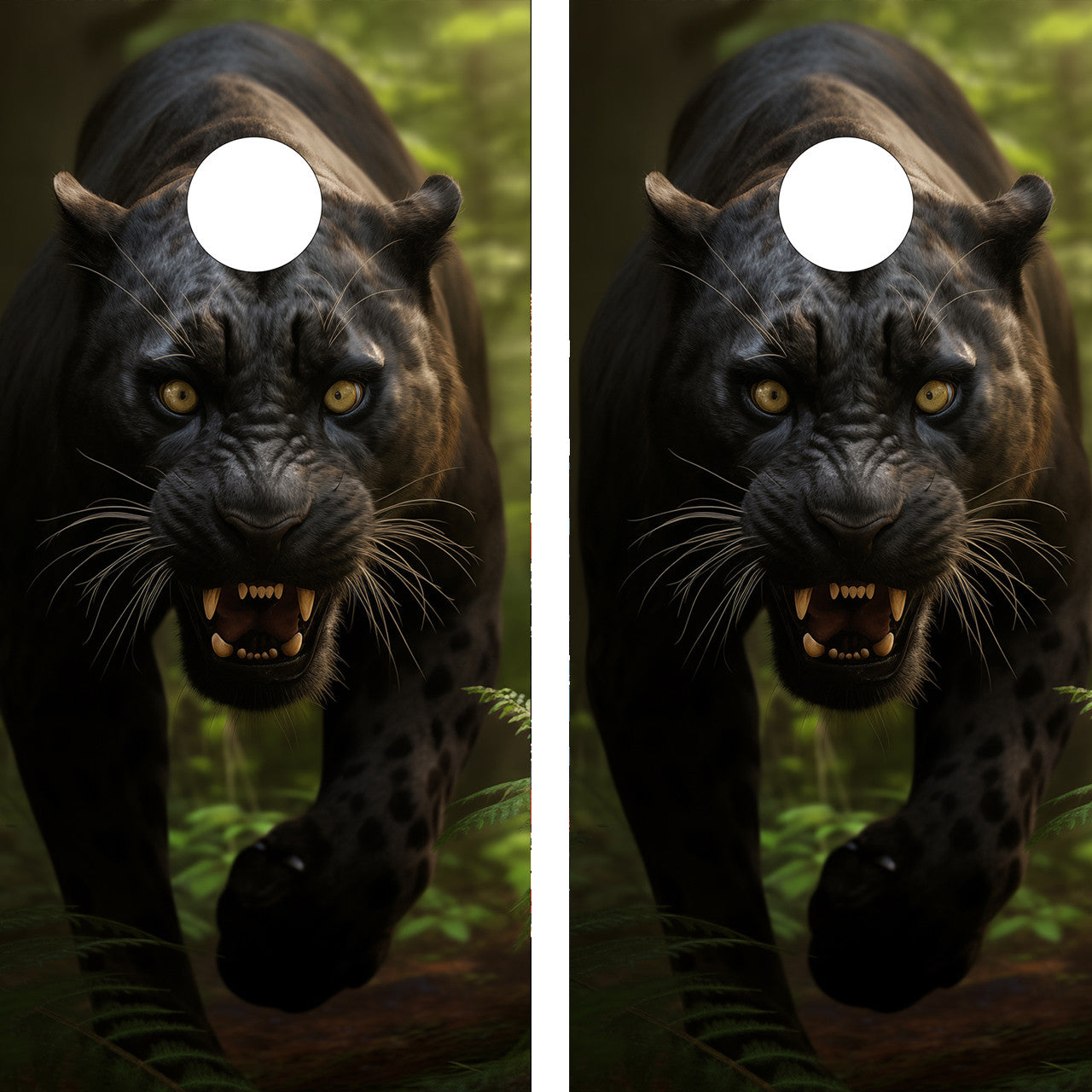 GROWLING PANTHER CORNHOLE BOARDS / SET- DESIGN 1 / Set
