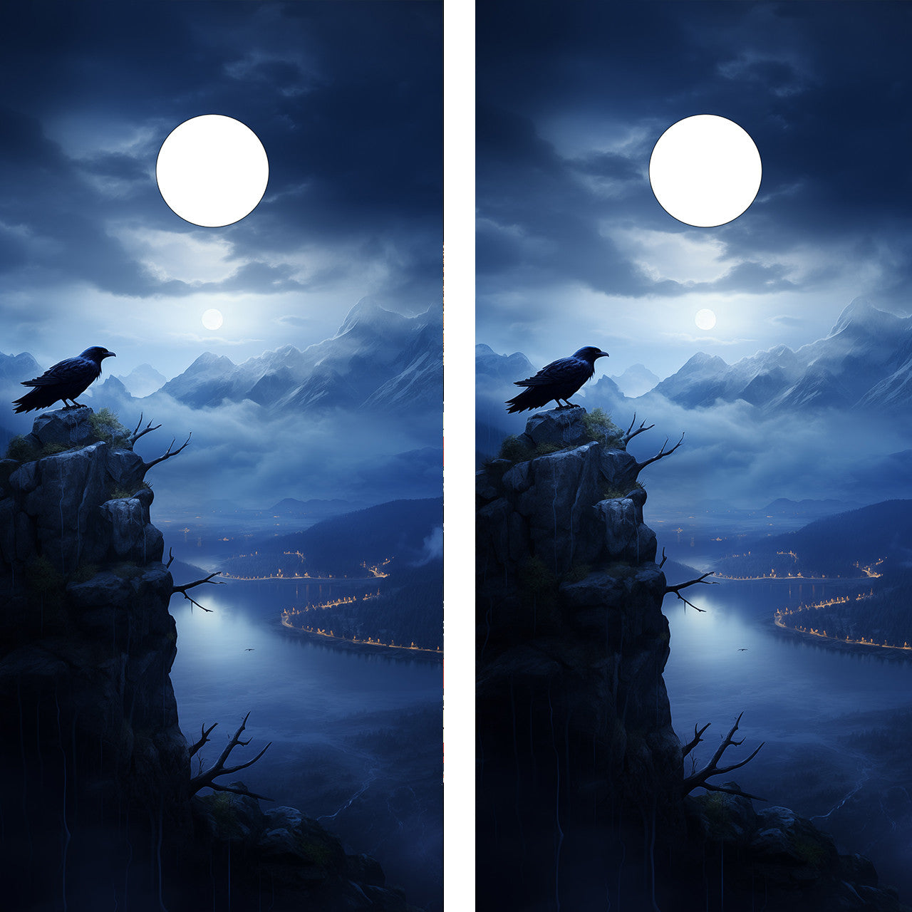MYSTICAL RAVEN CORNHOLE BOARDS / SET- DESIGN 1 / Set