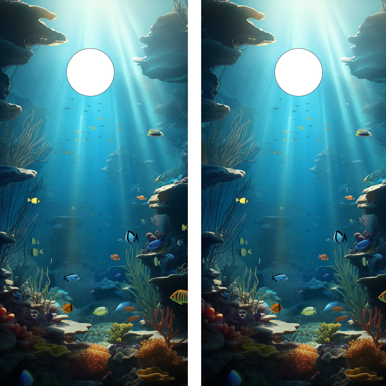 UNDERWATER CORNHOLE BOARD BOARDS / SKIN - DESIGN 2 / Set