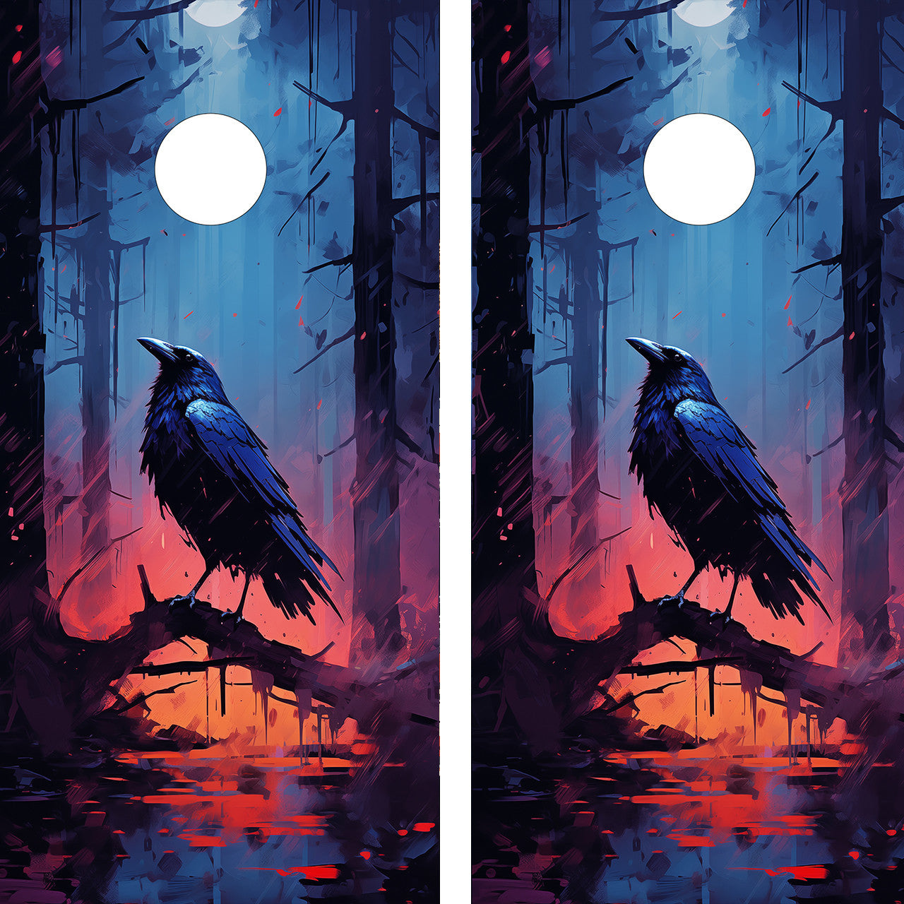 RAVEN CORNHOLE BOARDS / SET- DESIGN 2 / Set