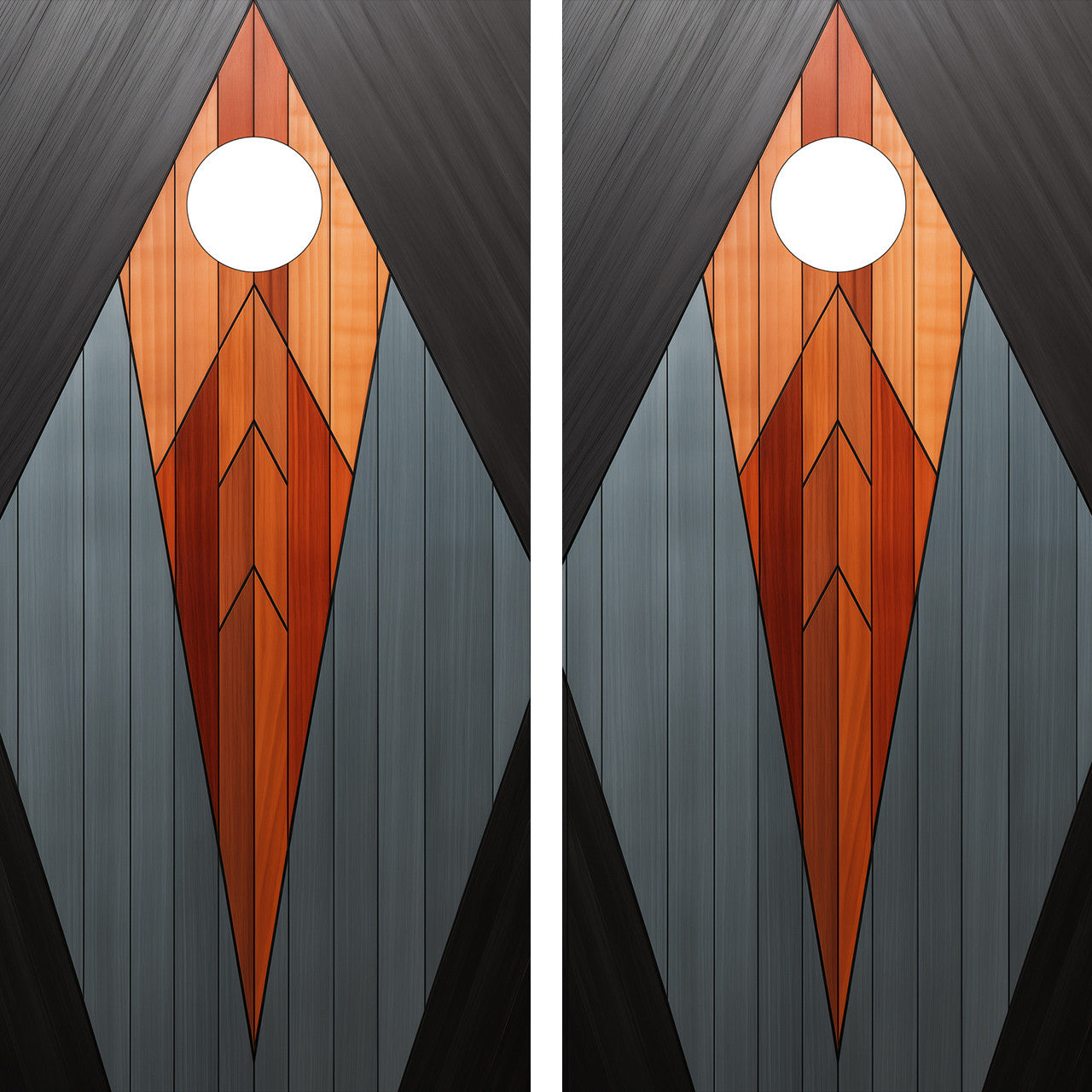WOOD GRAIN CORNHOLE BOARDS / SET- DESIGN 1 / Set