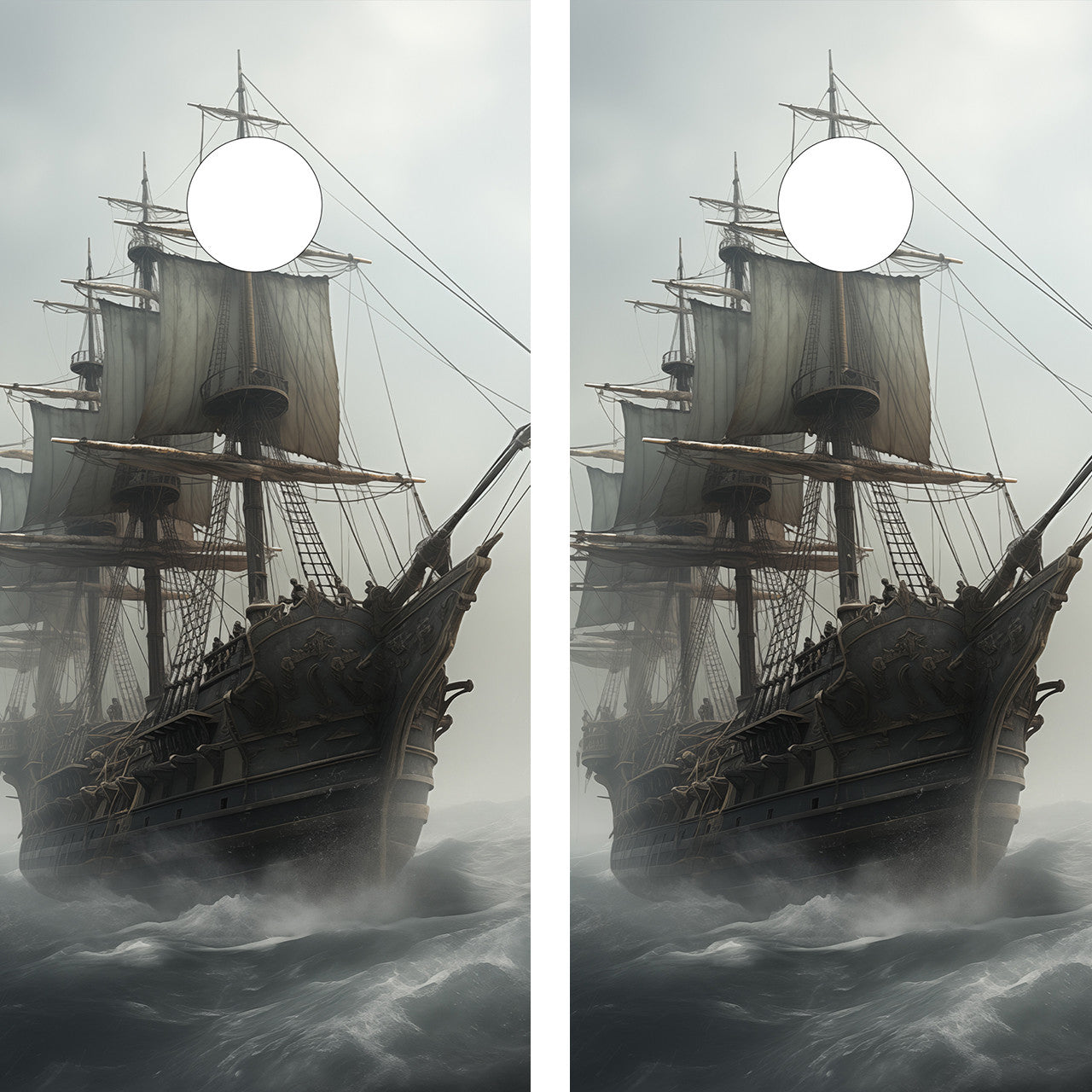 PIRATE SHIP CORNHOLE BOARDS / SET- DESIGN 6 / Set