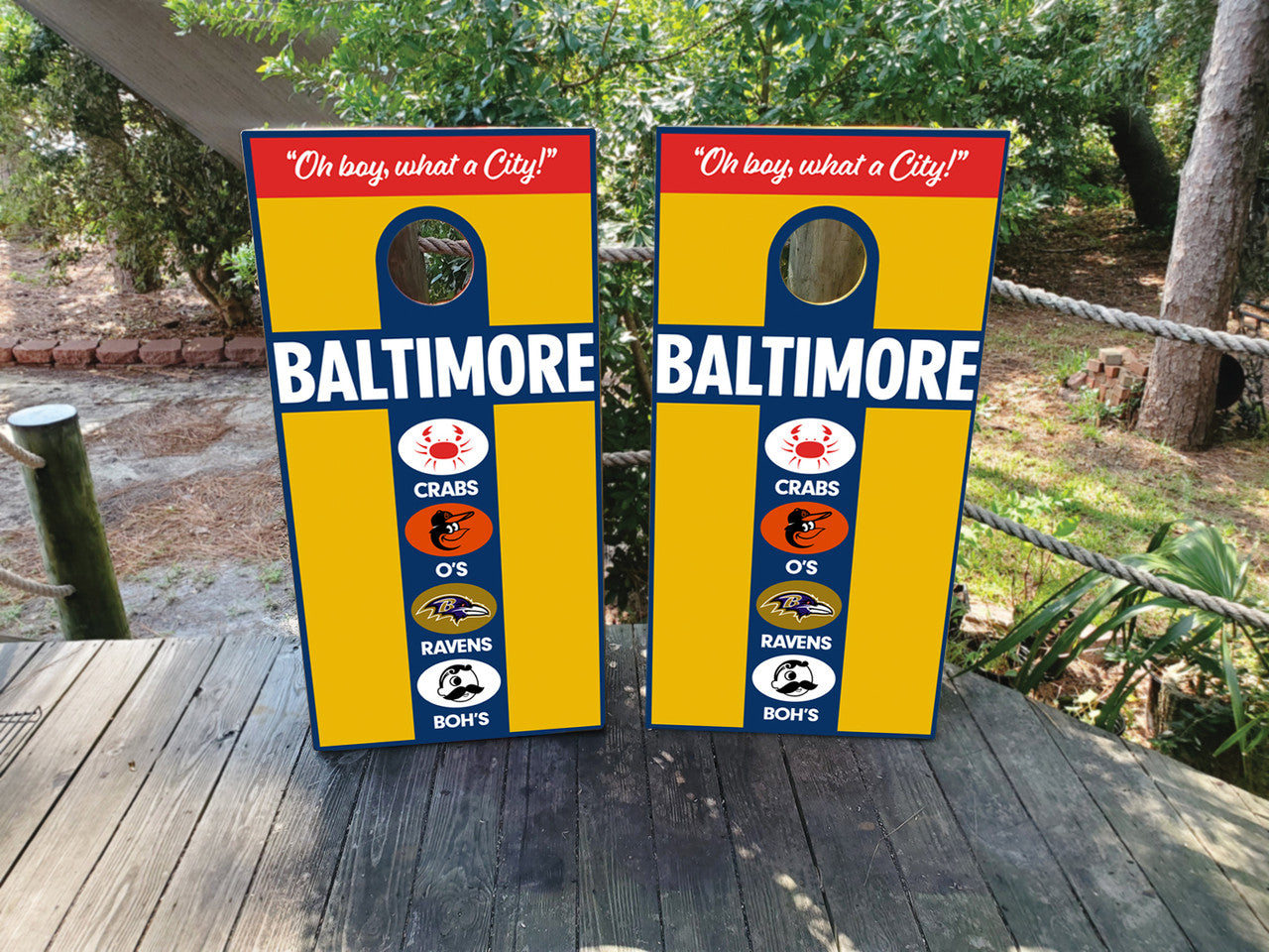 BALTIMORE / OLD BAY CORNHOLE BOARDS / SET/ Set