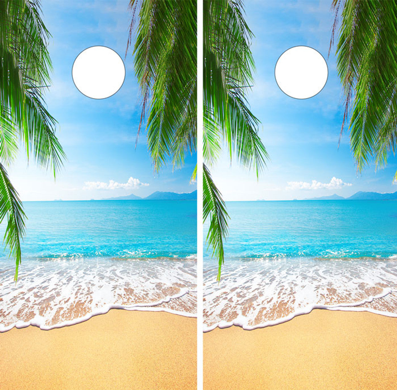 BEACH OASIS CORNHOLE BOARDS / SET/ Set
