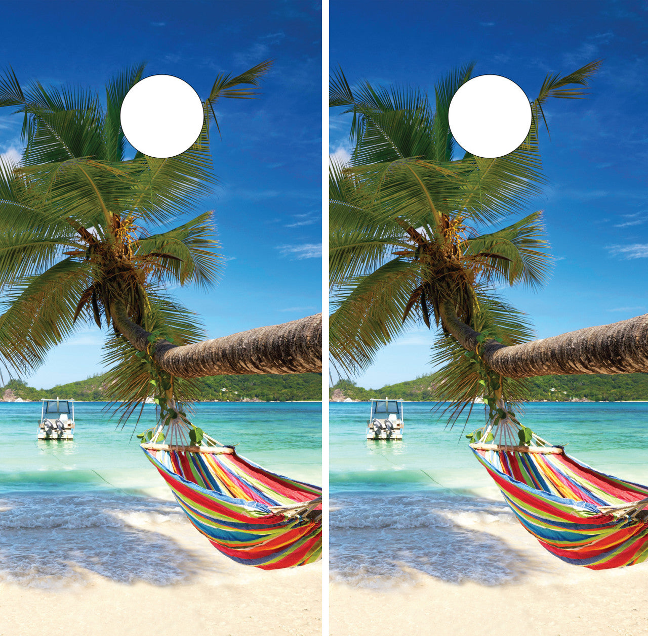 BEACH HAMMOCK CORNHOLE BOARDS / SET/ Set