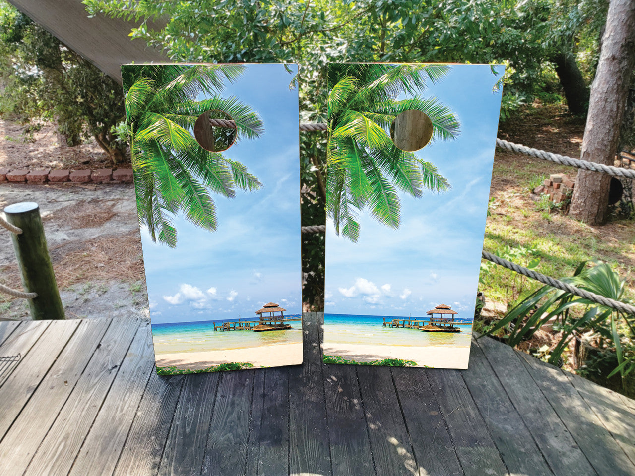 BEACH HUT CORNHOLE BOARDS / SET/ Set