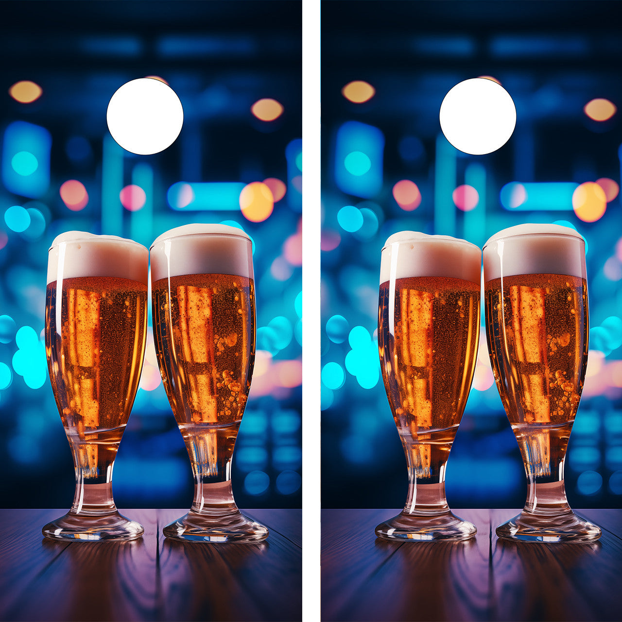 BEER GLASSES CORNHOLE BOARDS / SET- DESIGN 1 / Set
