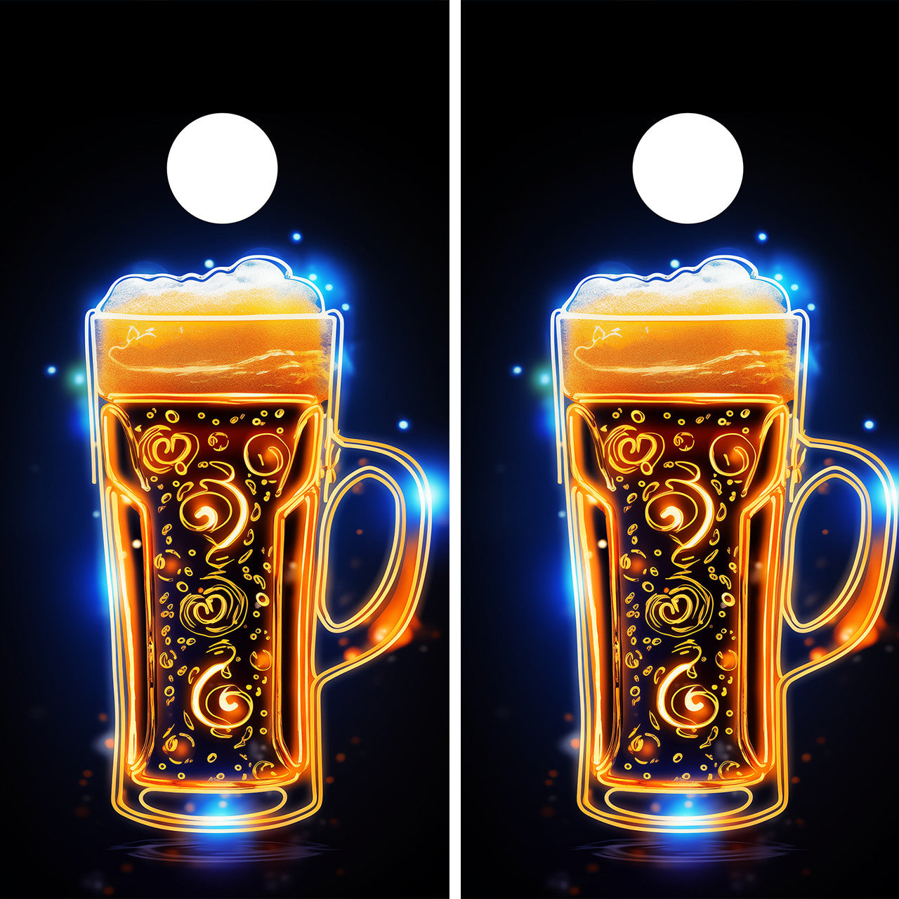 BEER GLASSES CORNHOLE BOARDS / SET- DESIGN 2 / Set