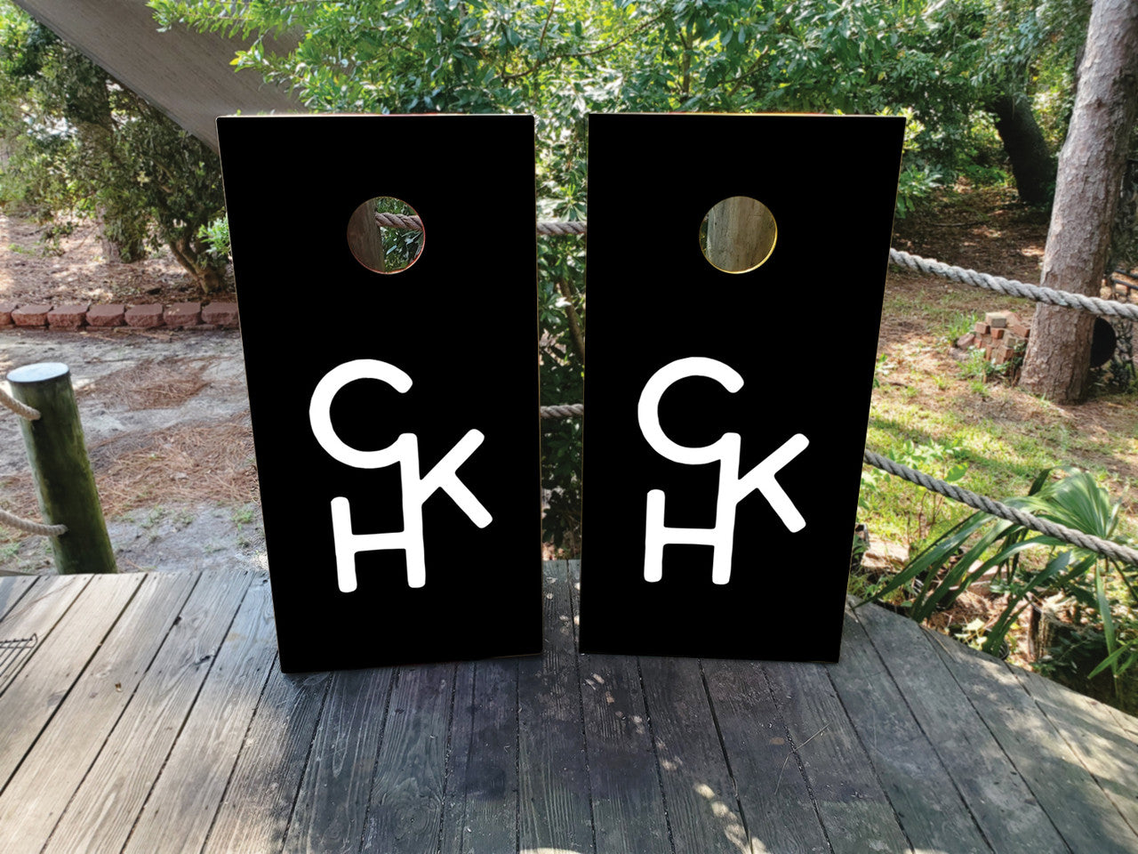 CUSTOM WEDDING CORNHOLE BOARDS / SET- DESIGN 2 / Set