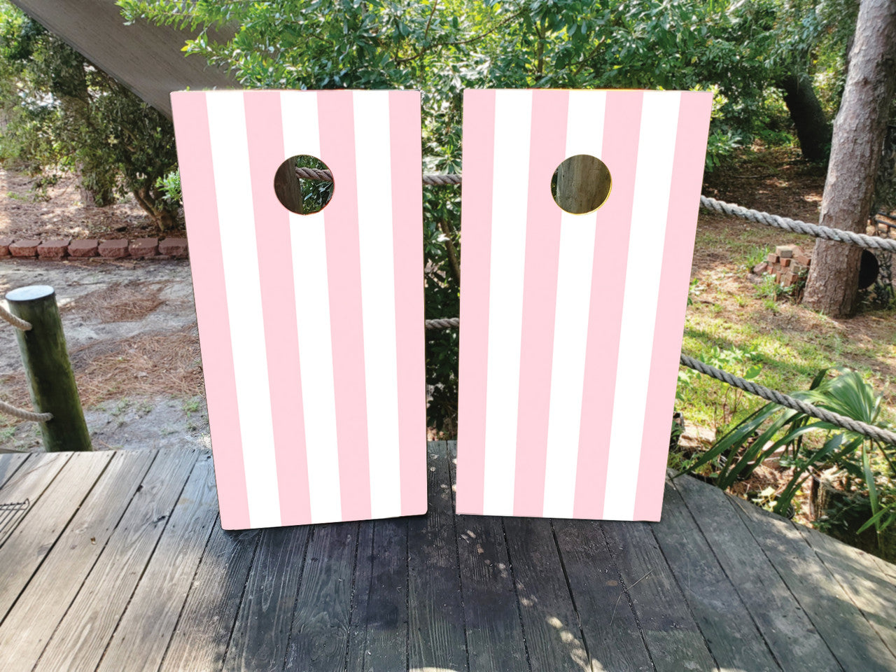BREAST CANCER SUPPORT & SURVIVOR CORNHOLE BOARDS / SET - DESIGN 1 / Set