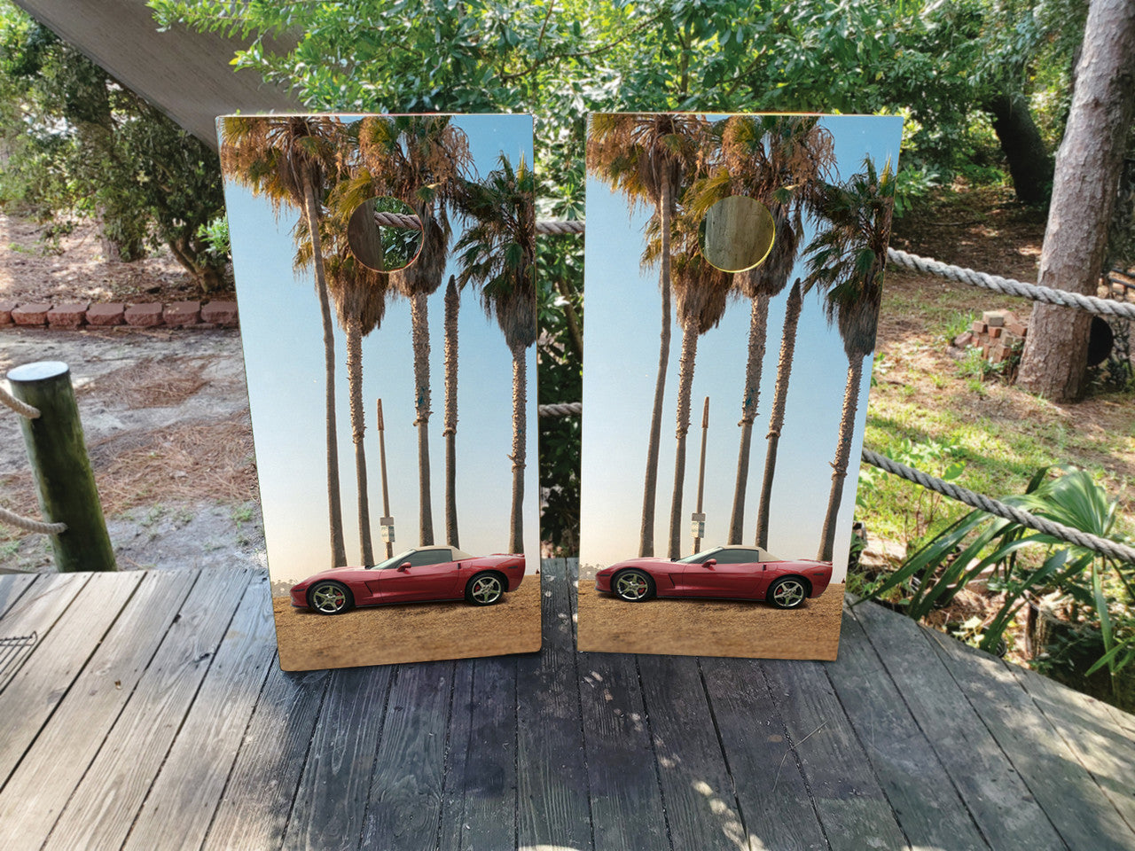 YOUR CAR ON CUSTOM CORNHOLE BOARDS / SET/ Set