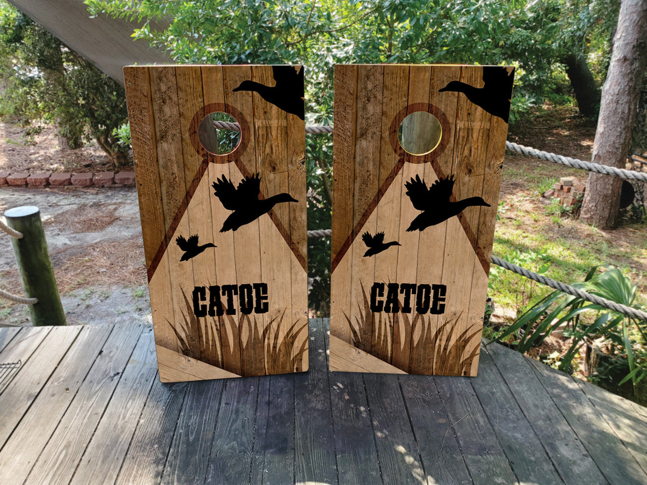 CUSTOM DUCK HUNTING CORNHOLE BOARDS / SET/ Set