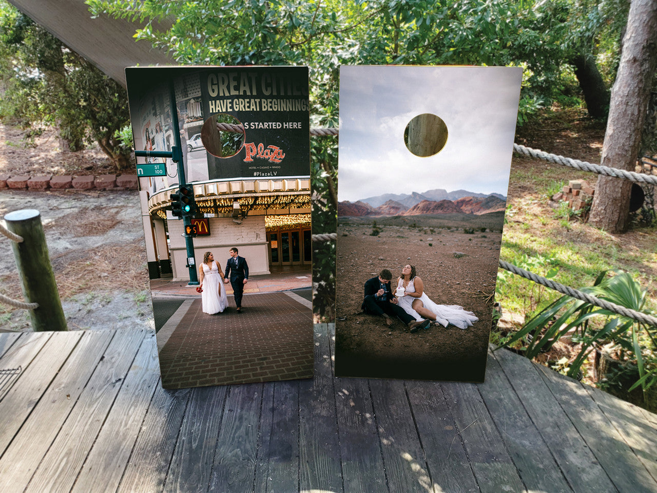 CUSTOM WEDDING PHOTOS CORNHOLE BOARDS / SET/ Set