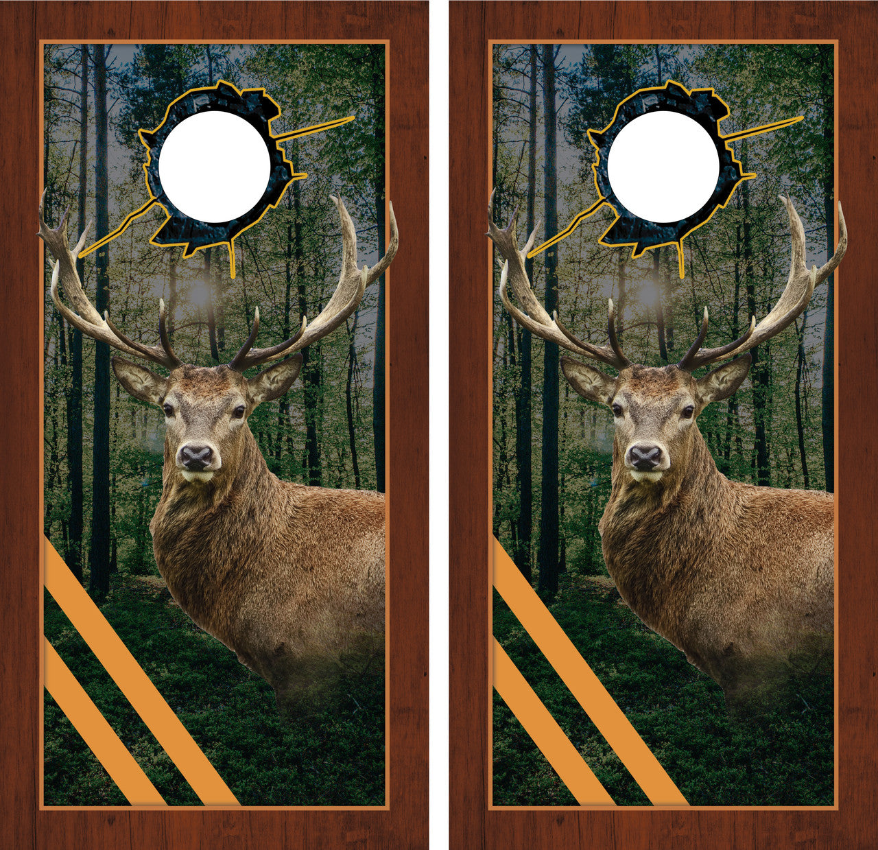 DEER HUNTER CORNHOLE BOARDS / SET- DESIGN 1 / Set