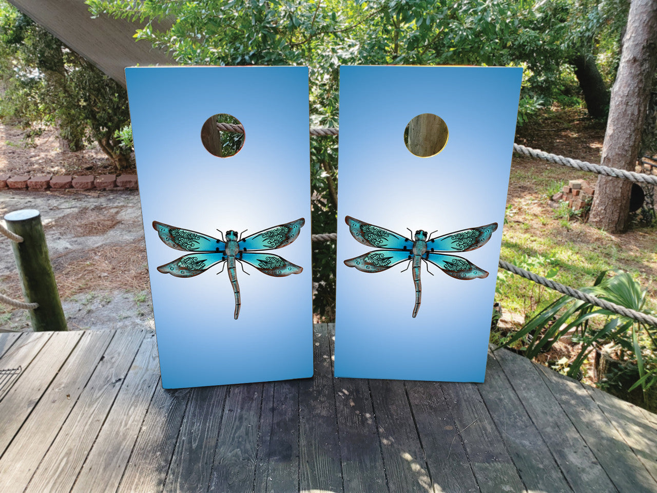 DRAGONFLY / CORNHOLE BOARDS / SET/ STICKERS / DECALS / Set