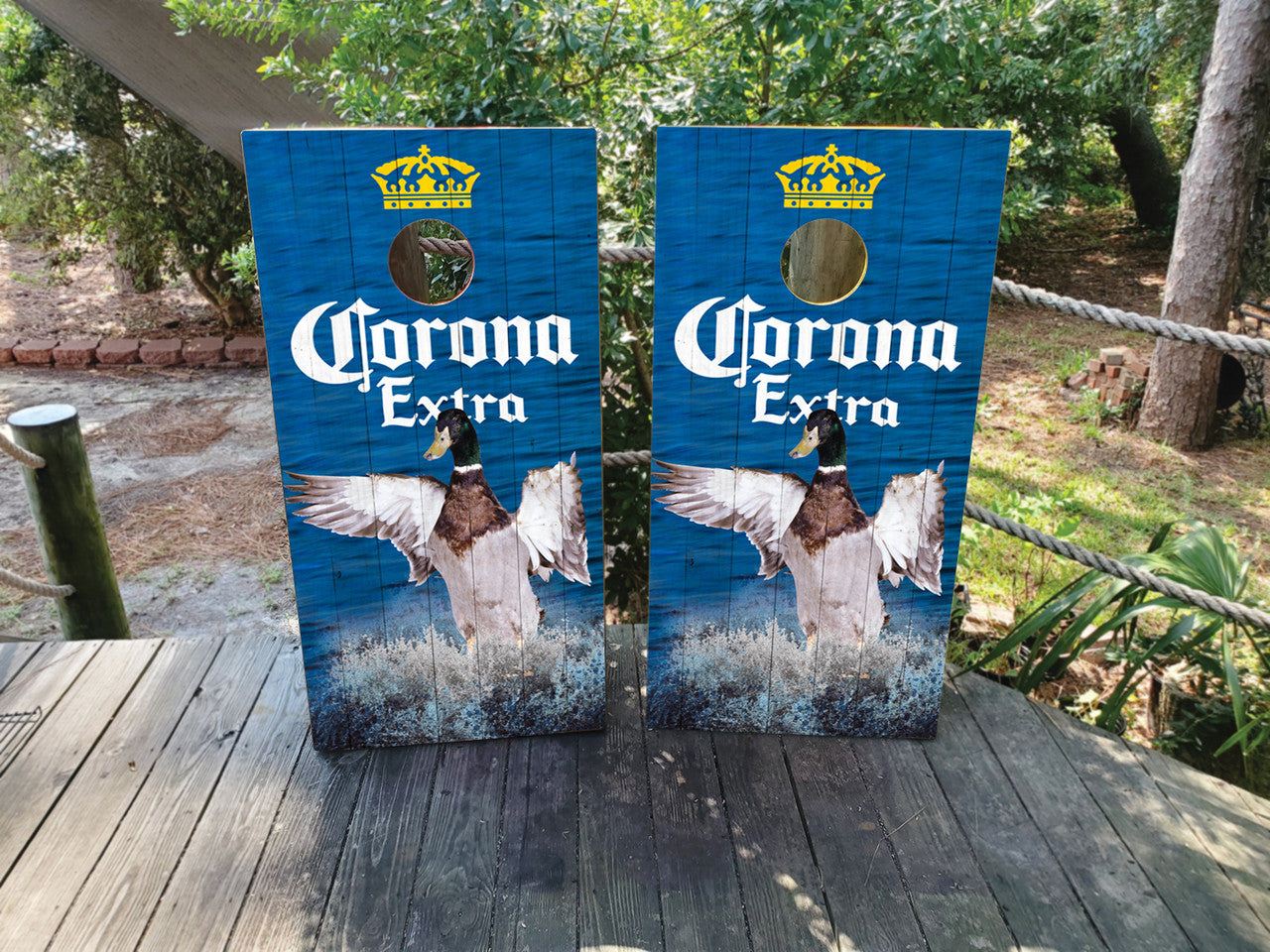 CORONA EXTRA CORNHOLE BOARDS / DUCK HUNTING / SET/ Set