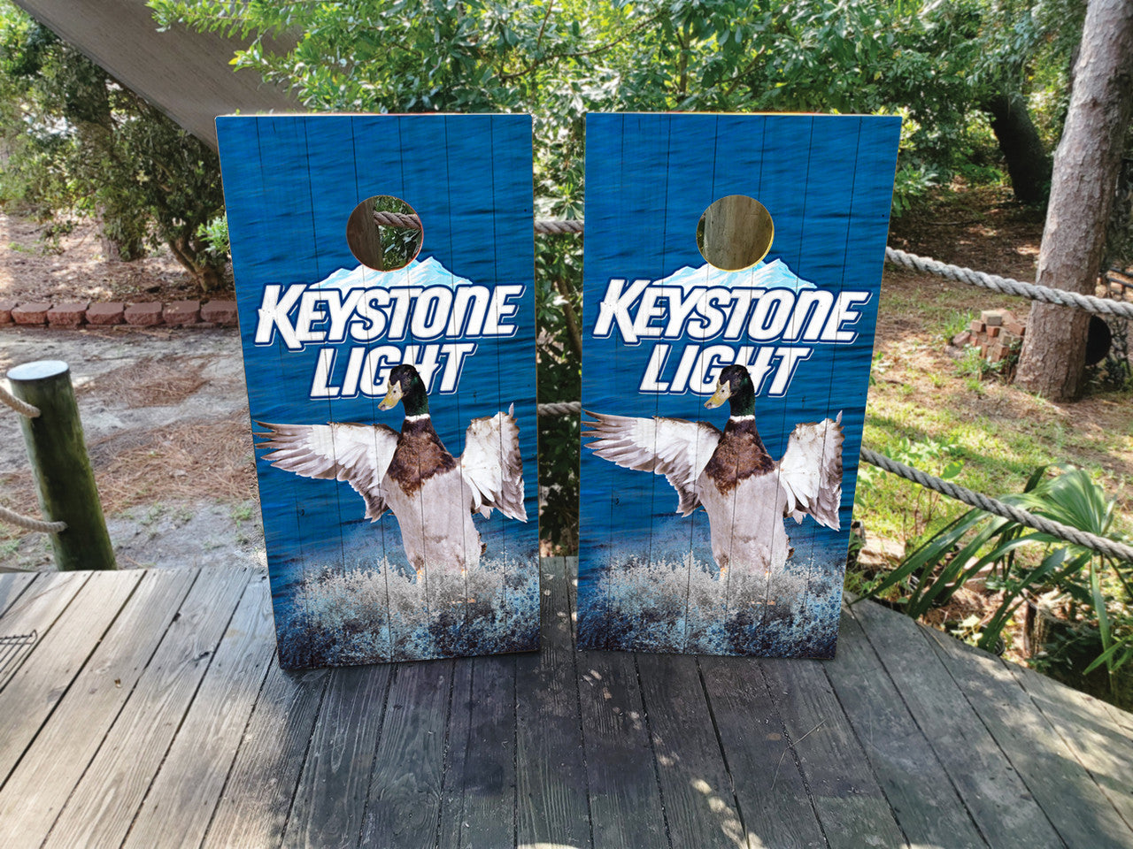 KEYSTONE LIGHT CORNHOLE BOARDS / DUCK HUNTING / SET/ Set