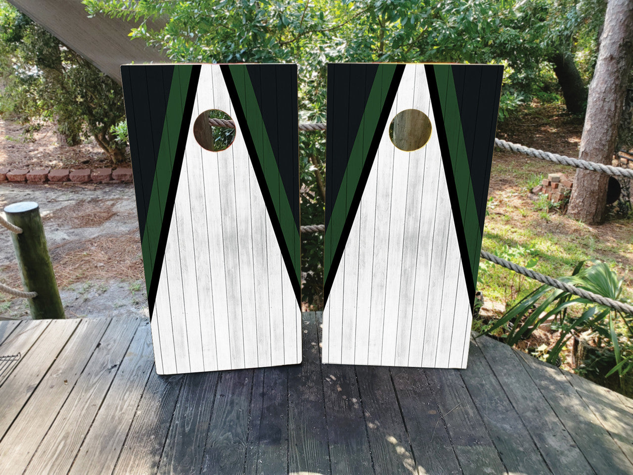 GREEN BAY TEAM COLORS CORNHOLE BOARDS / SET- DESIGN 3 / Set
