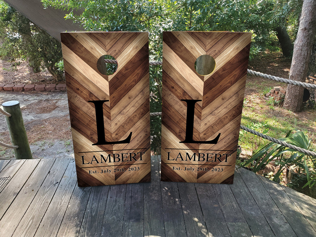 CUSTOM WEDDING THEMED CORNHOLE BOARDS / SET - DESIGN 11 / Set