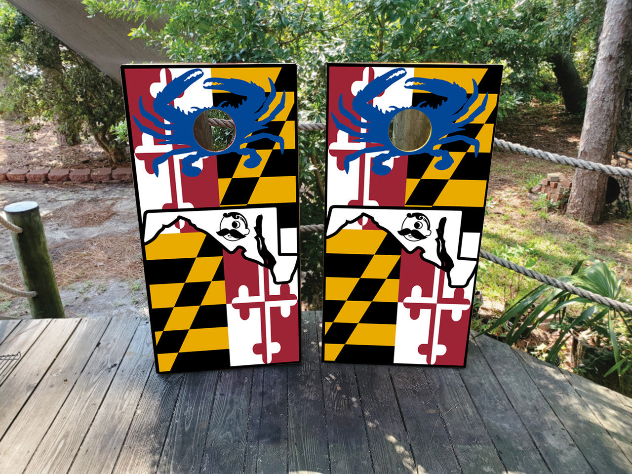 BALTIMORE FLAG CORNHOLE BOARDS / SET/ Set