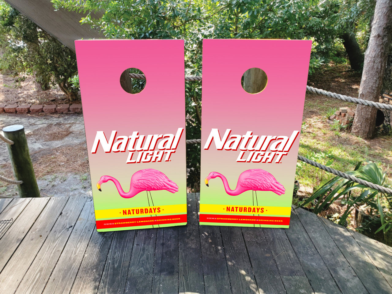 NATURAL LIGHT NATURDAYS CORNHOLE BOARDS / SET/ Set