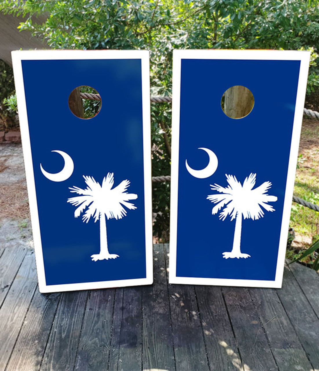SOUTH CAROLINA FLAG CORNHOLE BOARDS / SET- DESIGN 2 / Set