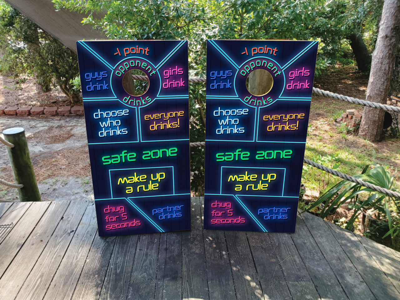 DRINKING GAME CORNHOLE BOARDS / SET- DESIGN 4.2 / Set
