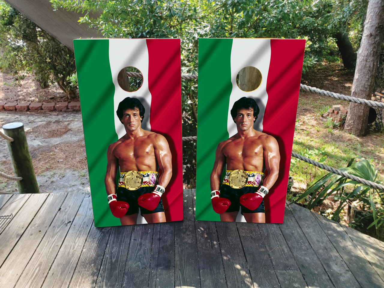 ROCKY BALBOA CORNHOLE BOARDS / SET/ Set