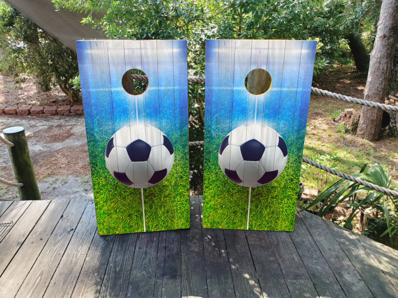 SOCCER FIELD CORNHOLE BOARDS / SET/ Set