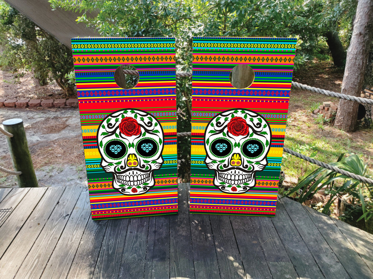 SUGAR SKULL CORNHOLE BOARDS / SET/ Set