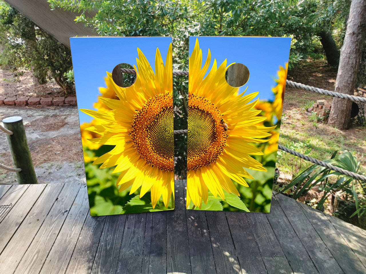 BRIGHT SUNFLOWER CORNHOLE BOARDS / SET/ Set