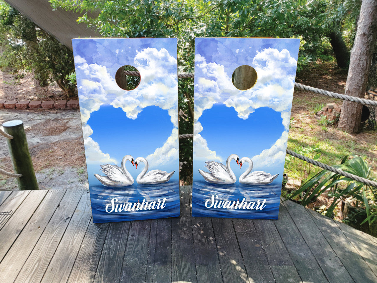 CUSTOM WEDDING THEMED CORNHOLE BOARDS / SET - DESIGN 13 / Set
