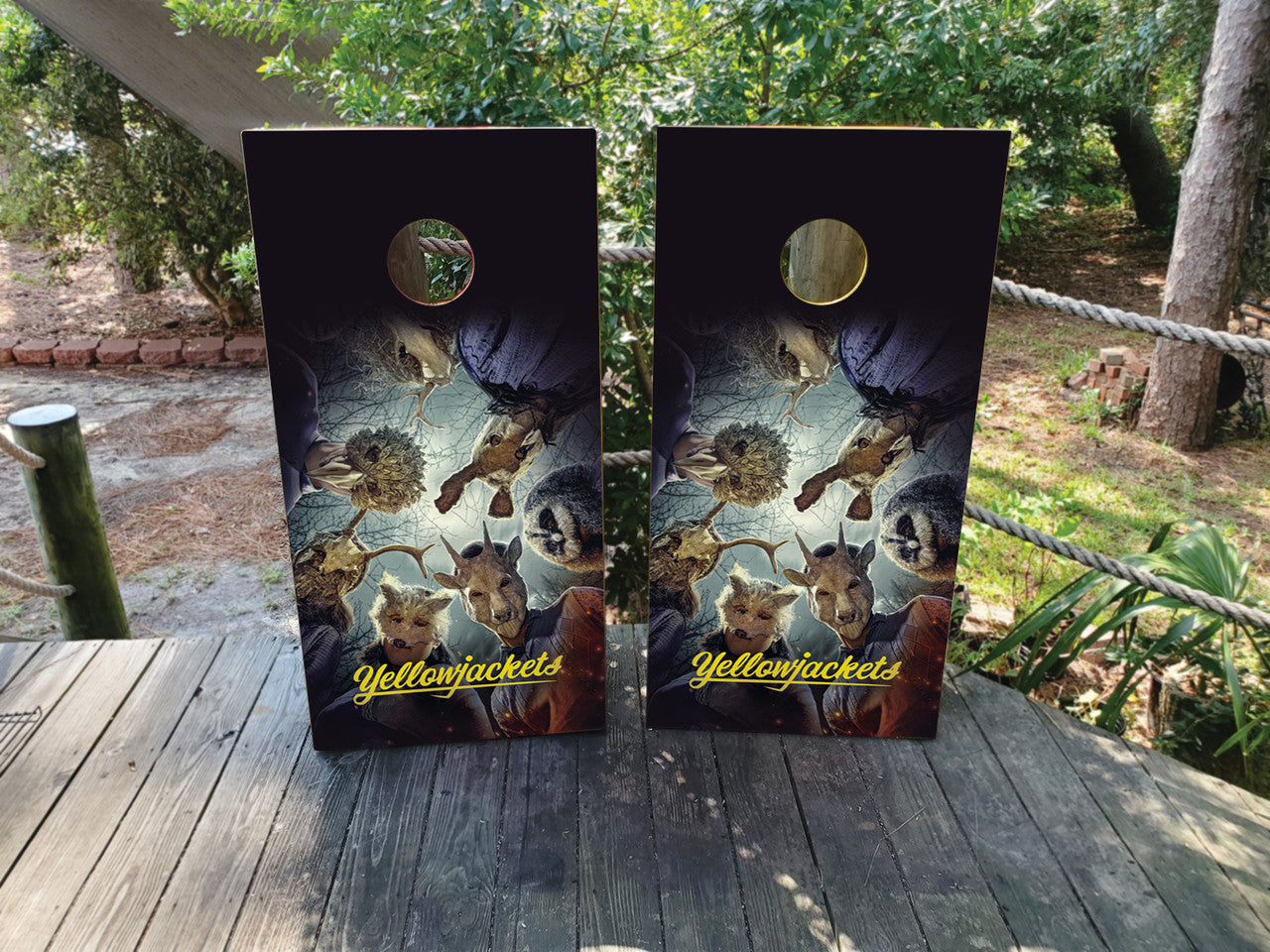 YELLOW JACKETS CORNHOLE BOARDS / SETDESIGN 3 / Set