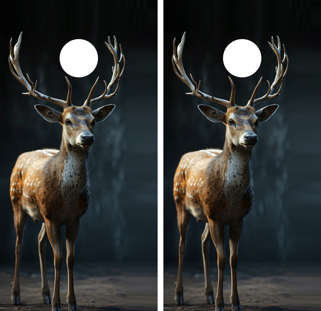 DEER WITH ANTLERS CORNHOLE BOARDS / CORNHOLE SET- DESIGN 22 / Set