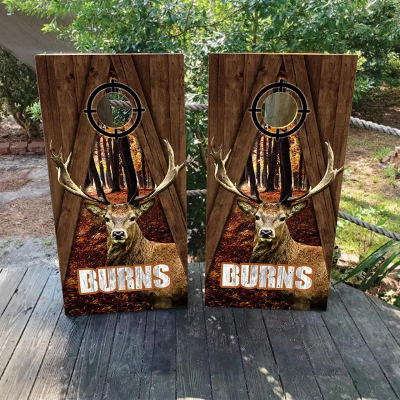 DEER HUNTER CUSTOM CORNHOLE BOARDS / SET- DESIGN 2 / Set