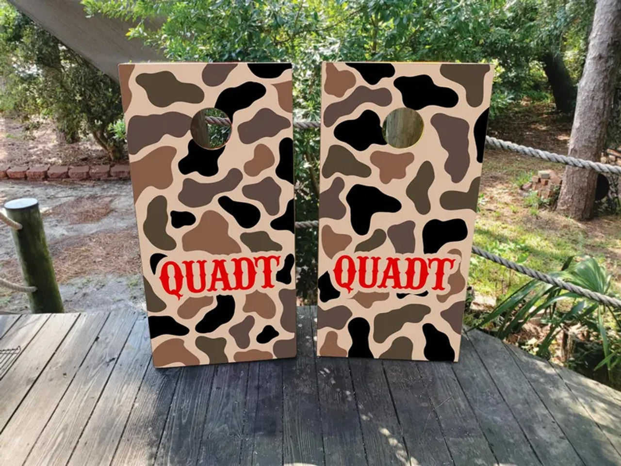 CUSTOM CAMO CORNHOLE BOARDS / SET- DESIGN 2 / Set