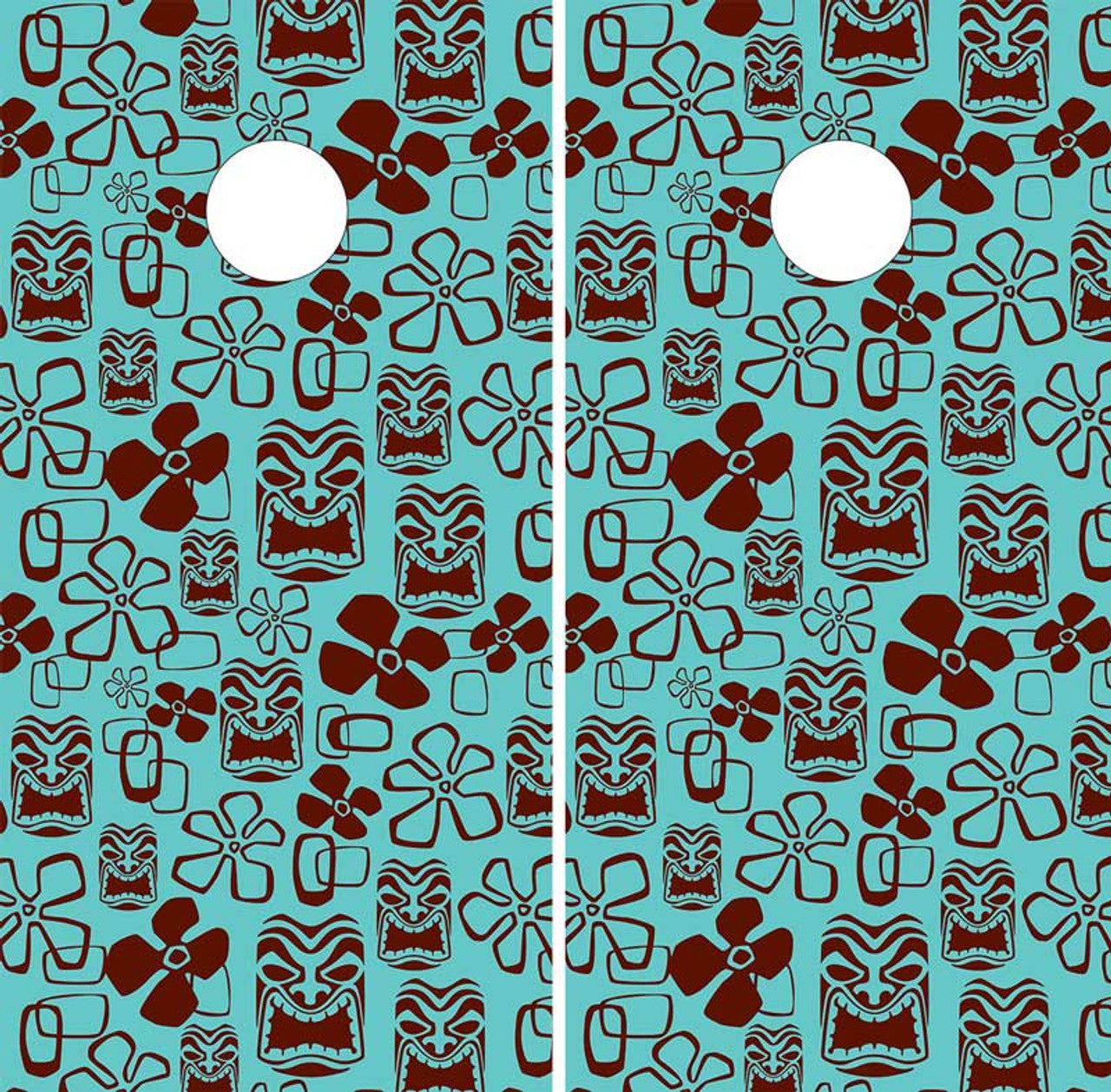TIKI CORNHOLE BOARDS CORNHOLE BOARDS / SET- DESIGN 5 / Set