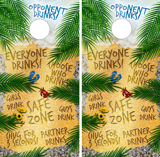 DRINKING GAME CORNHOLE BOARDS / SET- DESIGN 2 / Set