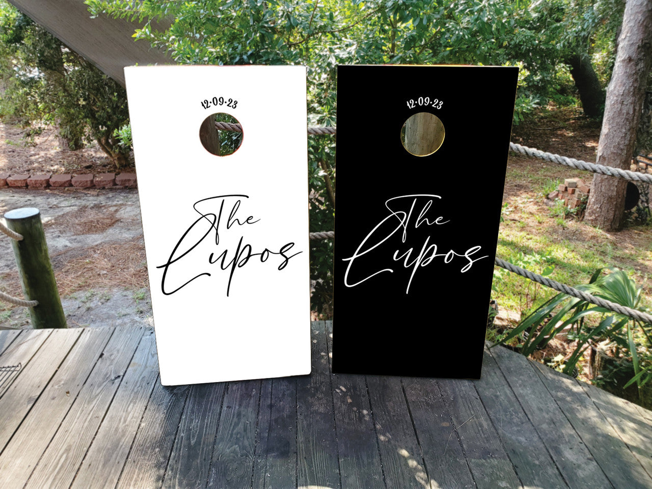 CUSTOM WEDDING THEMED CORNHOLE BOARDS / SET - DESIGN 23 / Set