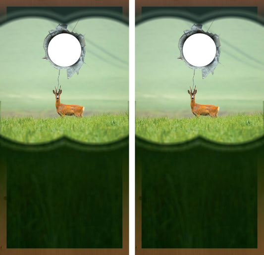 DEER HUNTER CORNHOLE BOARDS / SET- DESIGN  2 / Set