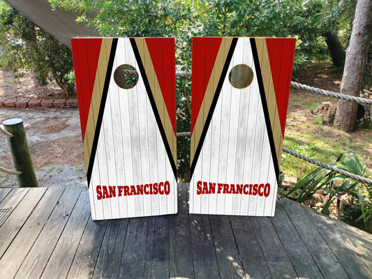 SAN FRANCISCO COLORS CORNHOLE BOARDS / SET- DESIGN 4 / Set