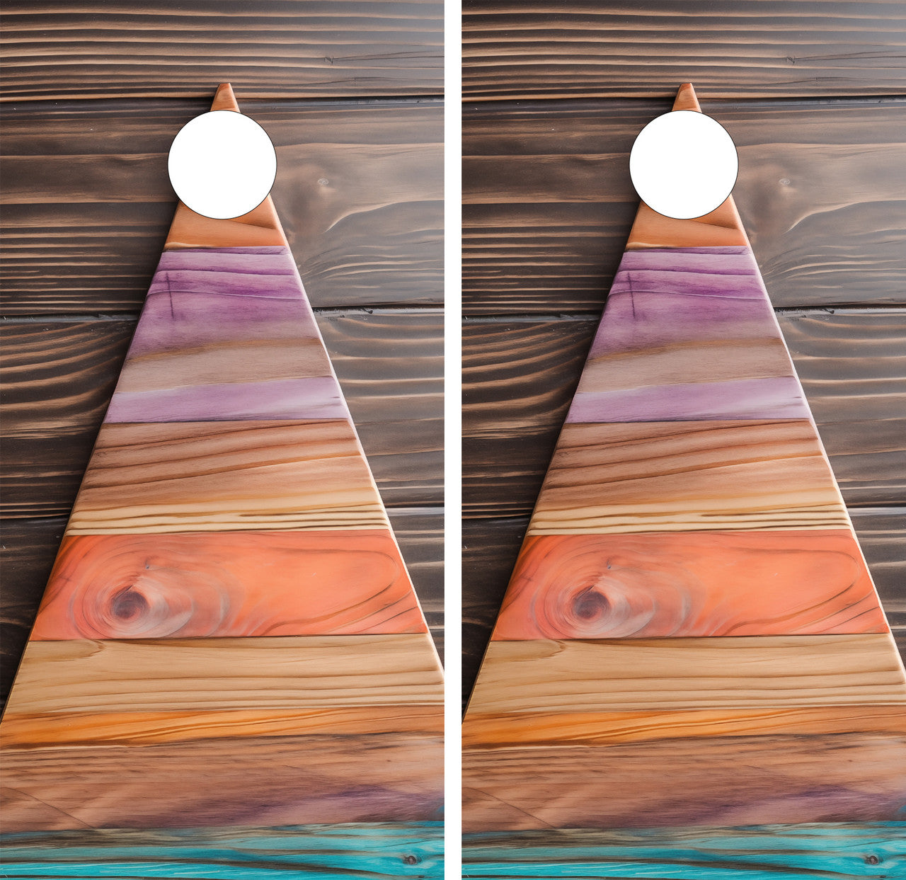 WOOD GRAIN CORNHOLE BOARDS / SET- DESIGN 21 / Set
