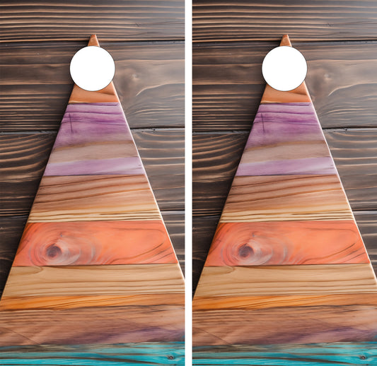 WOOD GRAIN CORNHOLE BOARDS / SET- DESIGN 21 / Set