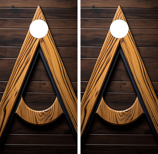 WOOD GRAIN CORNHOLE BOARDS / SET- DESIGN 20 / Set